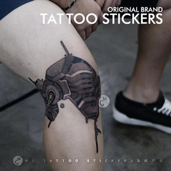 Cyberpunk Temporary Tattoo Art Lasting Fake Tattoo for Woman Man Knee Punk Armor Tatto Sticker Waterproof Tatuajes Temporales