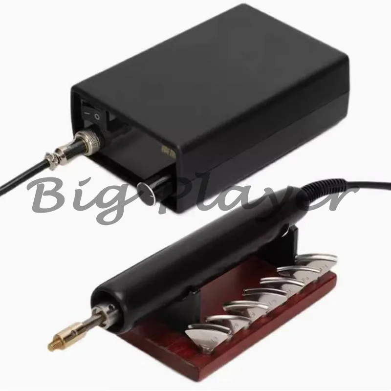Set Digital Precision Temperature Control Leather Edge Folding, G&C Electric Leather Creasing Machine with 7pcs Head