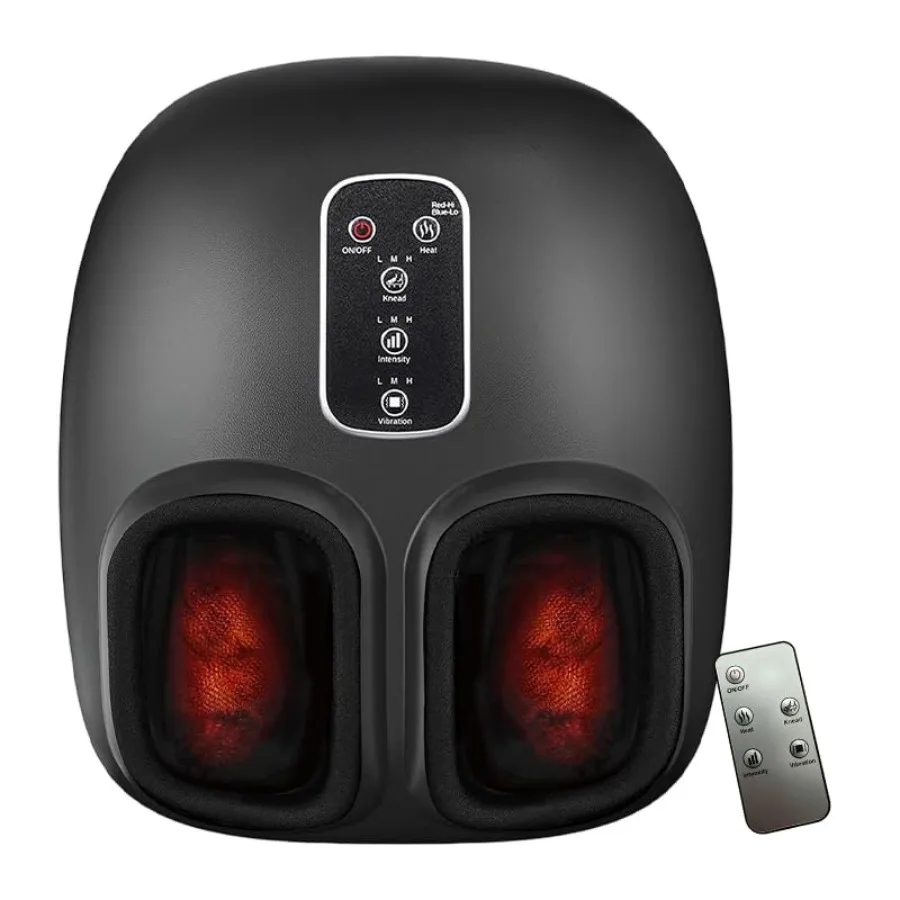 

2026 Upgraded Shiatsu Foot Massager Machine with Heat Vibration Deep Rolling Kneading Air Compression for Gifts for Mom Dad Up