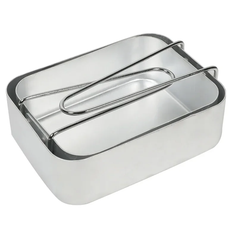 

Aluminum Alloy Camping Cookware Lunch Box Foldable Handle Bento Food Picnic Container Outdoor Dinner Travel Dinnerware 2Pcs Set