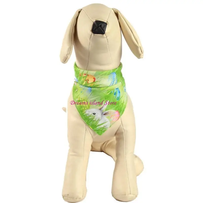 Pet Bandana for Cat Dogs Easter Day Party Props Pet Bandanas Scarf Triangle Saliva Towel Festival Decoration Dog Collar HX6C