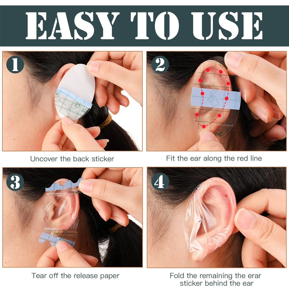 20PCS Ear Covers Waterproof Shower Swimming Stickers Disposable Ear Tape Water Sport Hairdressing Dye Shield Protection