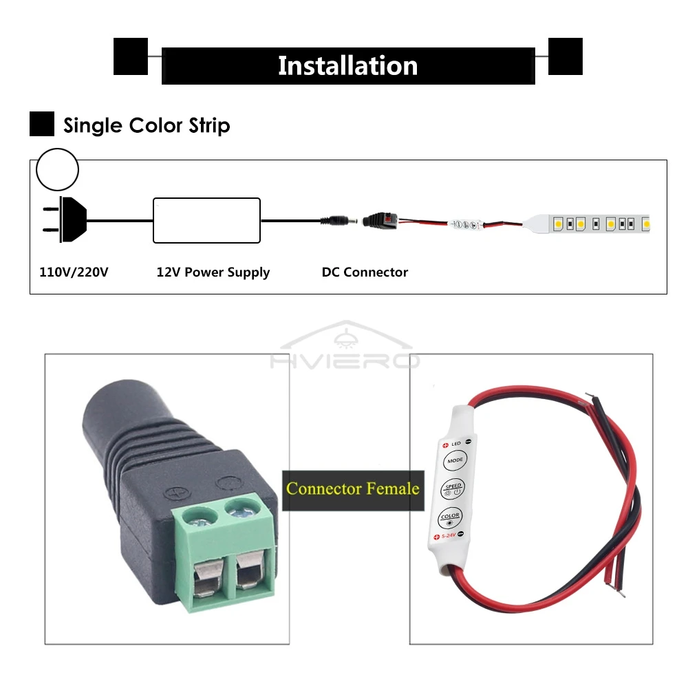 3Keys Single Color LED Light Mini Dimmer Remote Controller for 2835 5050 2Pink DC 5-24V Flexible Led Lamp Strip Holiday Lighting