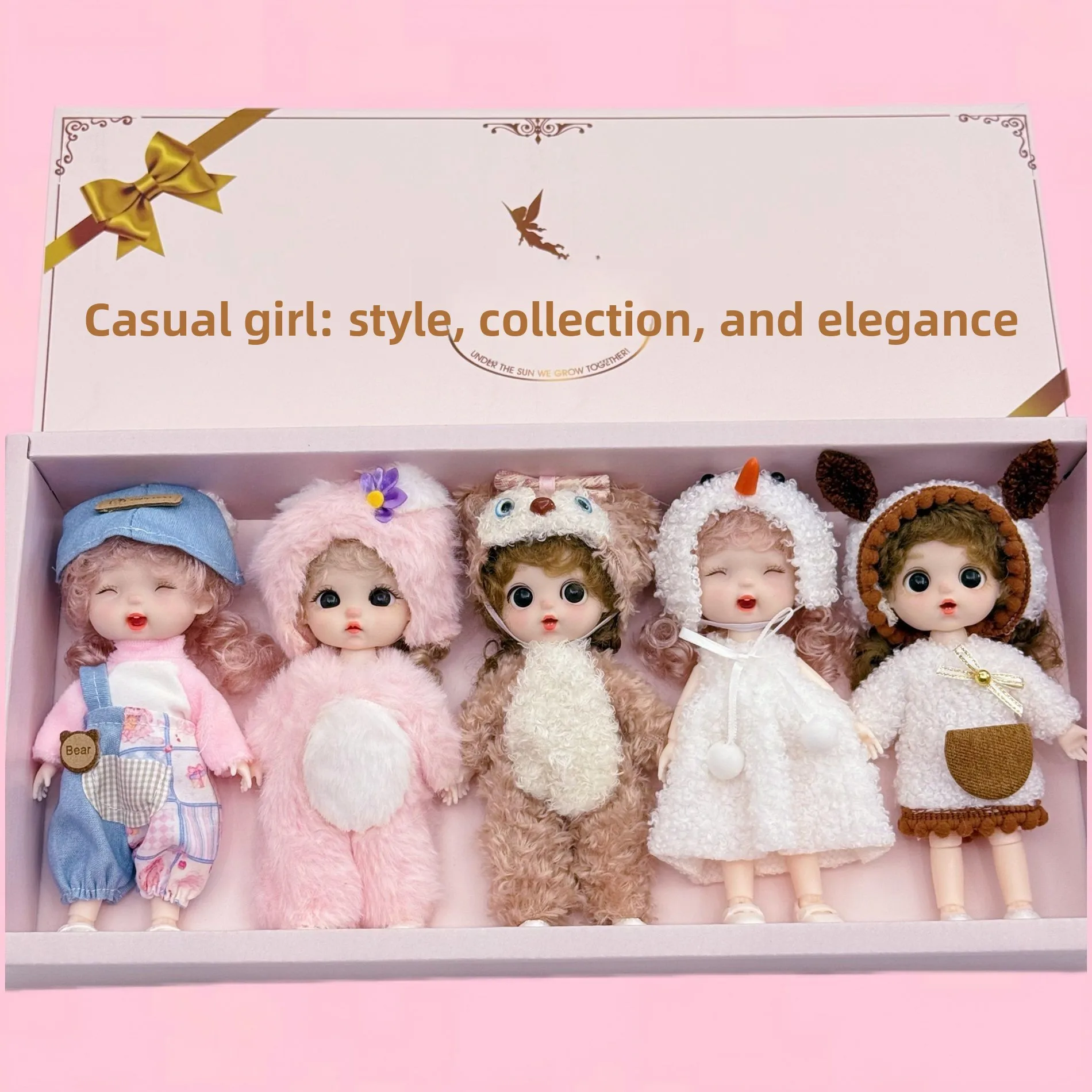 17Cm pop prinses meisje geschenkdoos set speelgoed pop aankleden kinderen speelhuis verjaardagscadeau speelgoed, kinderen prinses schattig