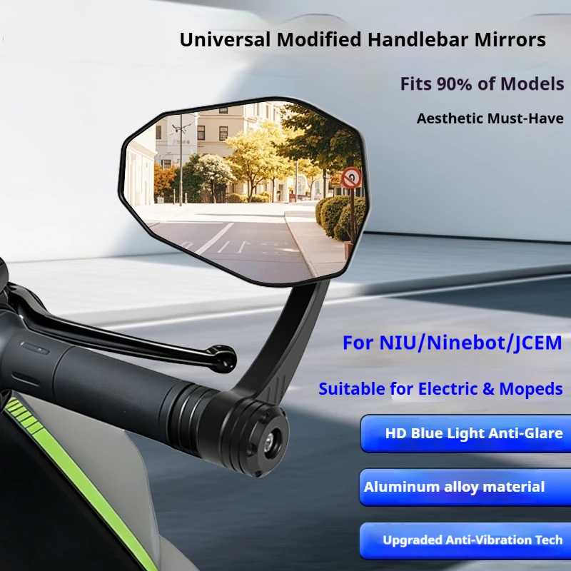 For Ninebot M95C MZ Mechanic 2 ZEEHO AE4 AE5 Baphomet Handlebar Mirror CNC Aluminum No-Drill Accesorios Moto Accessori Moto