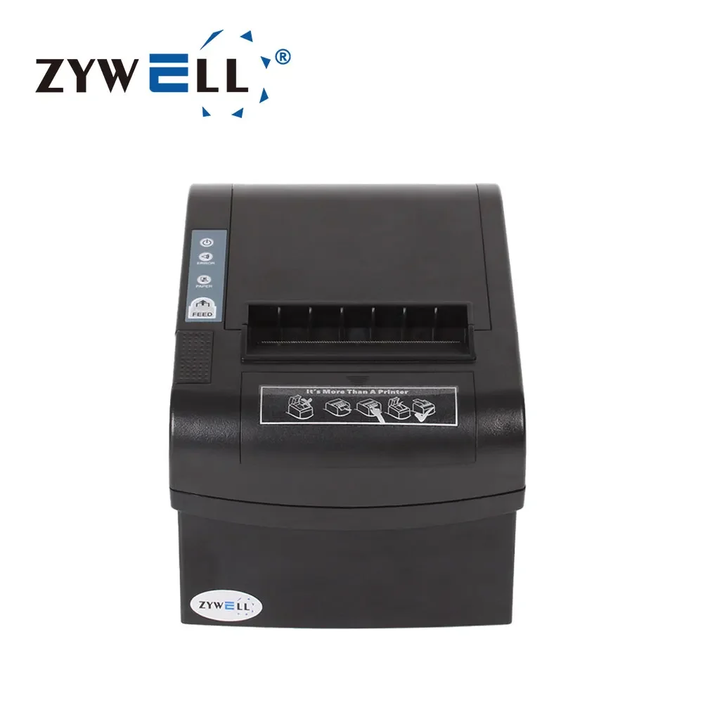 Shop cafe canteen billing machine ZYWELL bills printer inkless 80mm thermal receipt printer