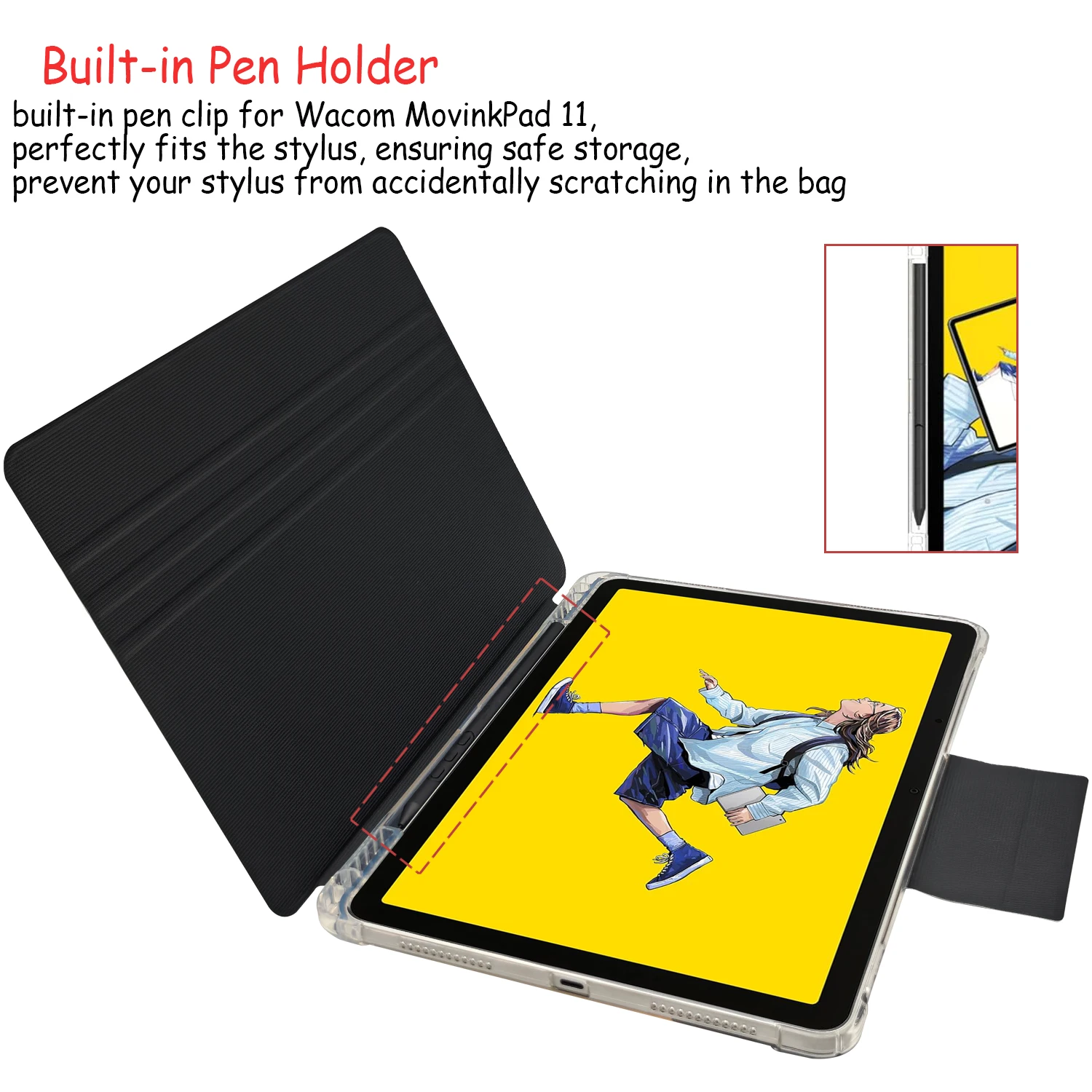 Case for Wacom Movinkpad 11 Tablet Transparent TPU Cover with