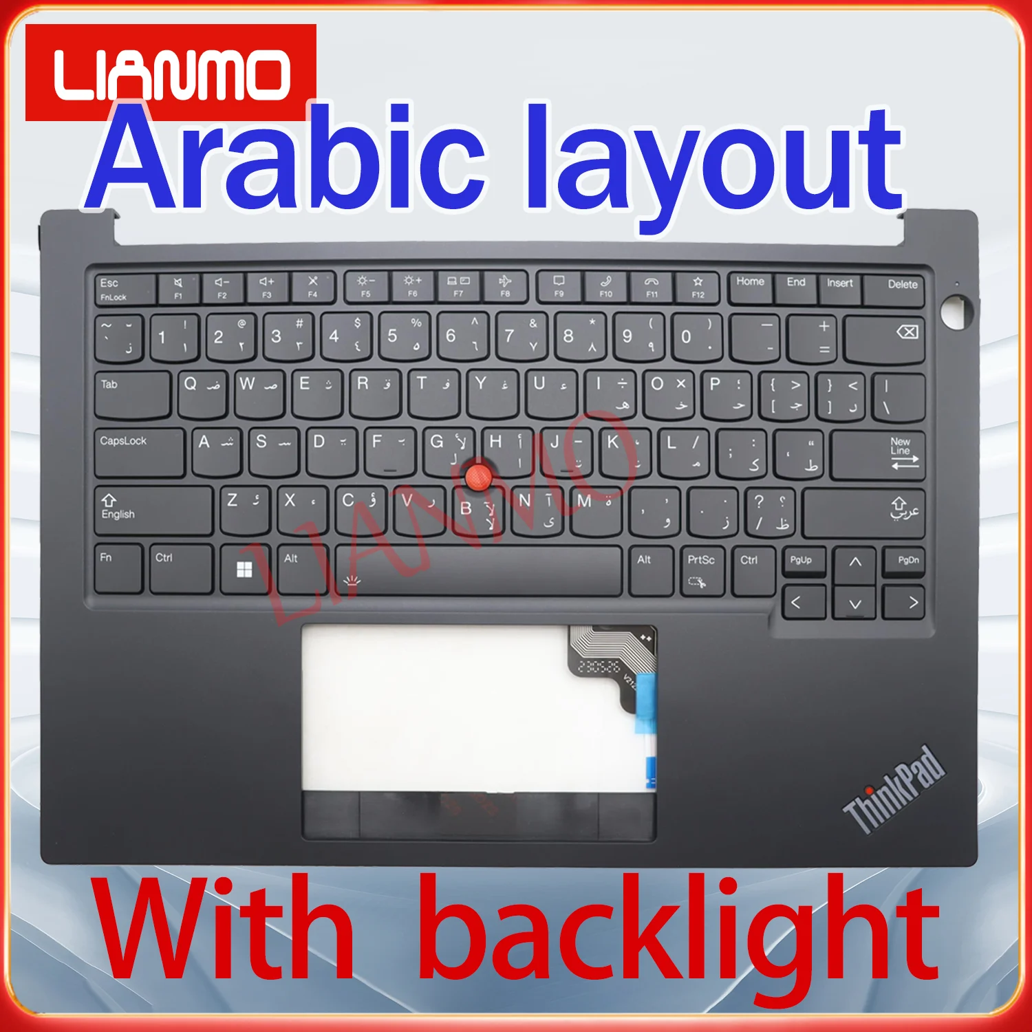Arabic/Greece/Hebrew/Korean/Russian/Thai/US Layout for Lenovo ThinkPad E14 Gen5 C-shell Backlit Keyboard