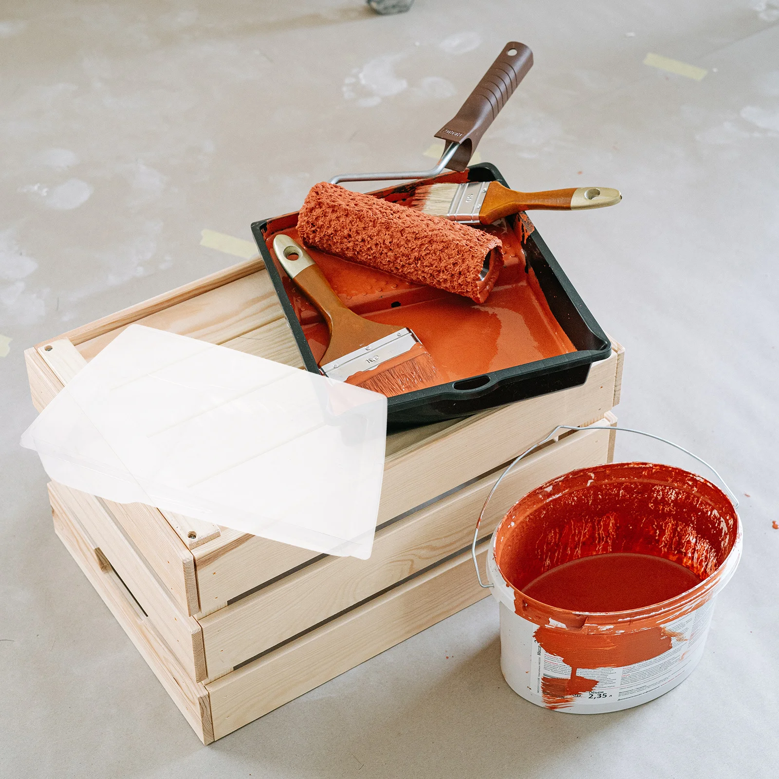 

4Pcs Clear Paint Tray Liners 9 Inches Durable Portable Lightweight Efficient Painting Supplies Paint Tray Liner