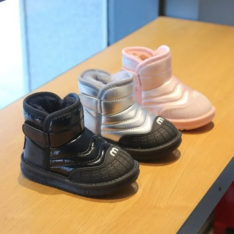 2024 New Fashion Children Casual Shoes for Girls Boys Cotton Snow Boots Warm Kids Boots Boy Winter Cotton Shoes Sneakers