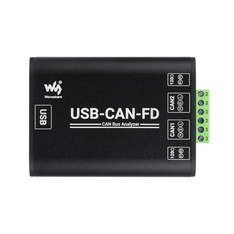 Waveshare CAN/CAN FD-Bus-Datenanalysator in Industriequalität, USB-zu-CAN-FD-Adapter, CAN/CAN-FD-Bus-Kommunikationsschnittstellenkarte