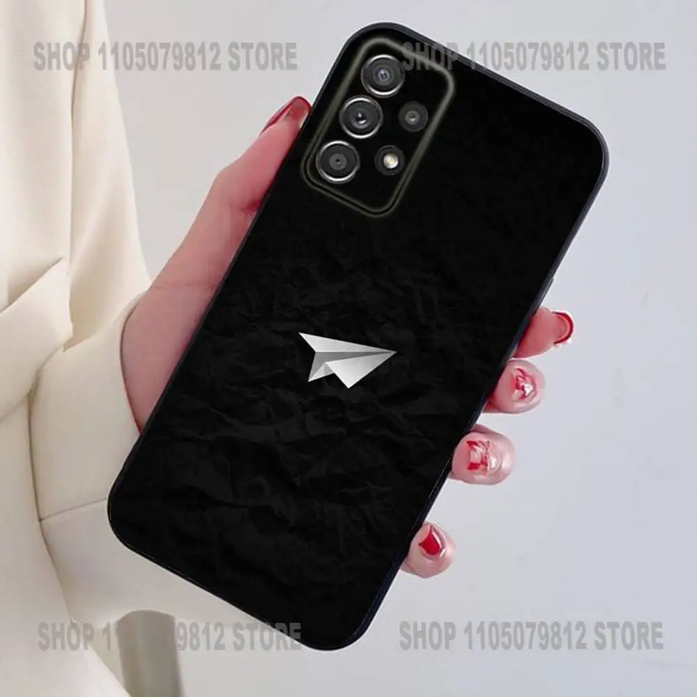 حافظة هاتف بنمط طائرة ممتازة لهاتف سامسونج S24,21,22,23,30, Ultra,20, Plus, Note,10,9, حافظة سيليكون ناعمة سوداء #4