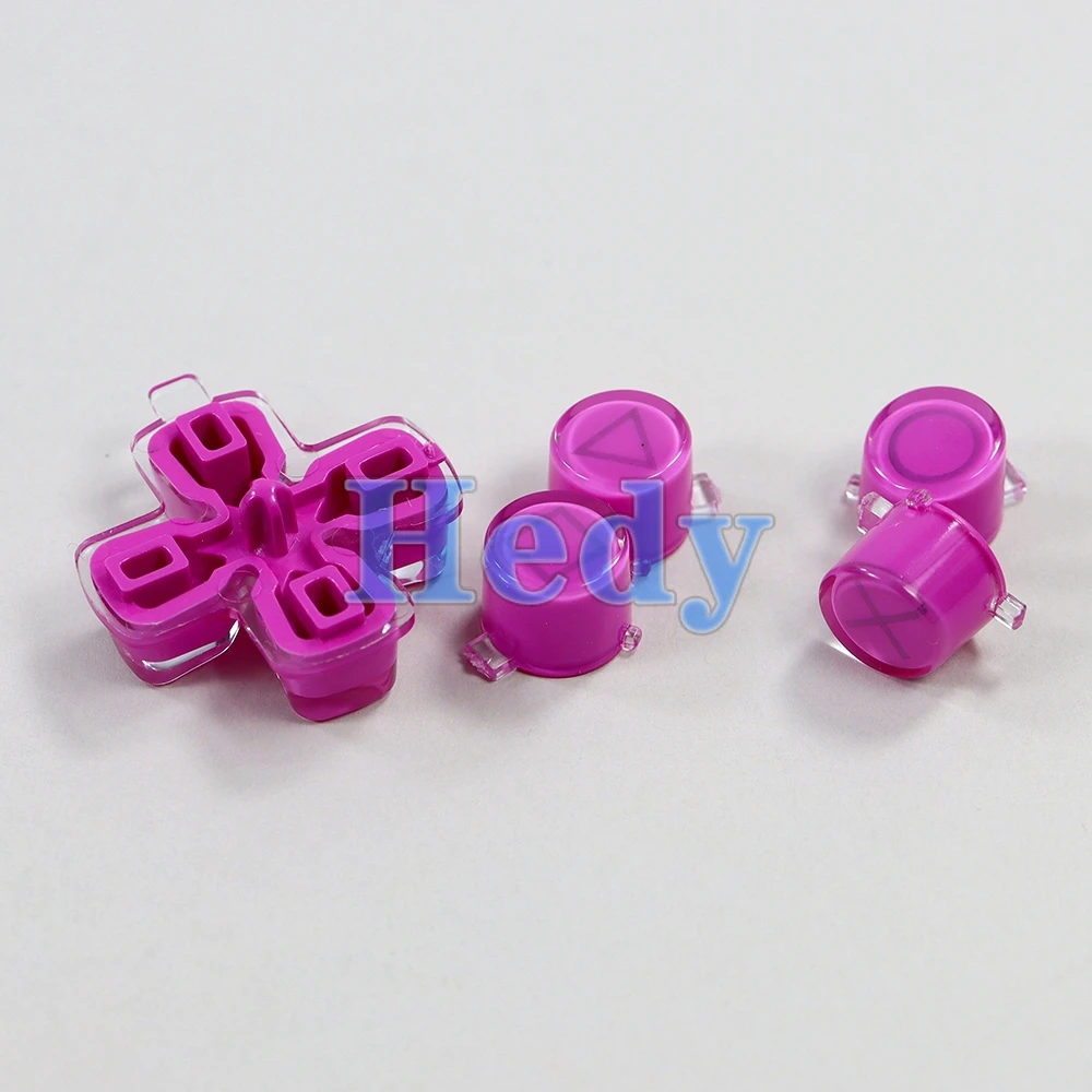 1set Replacement Plastic Crystal Buttons ABXY D Pad Driection Key Kit For PlayStation 5 PS5 Controller