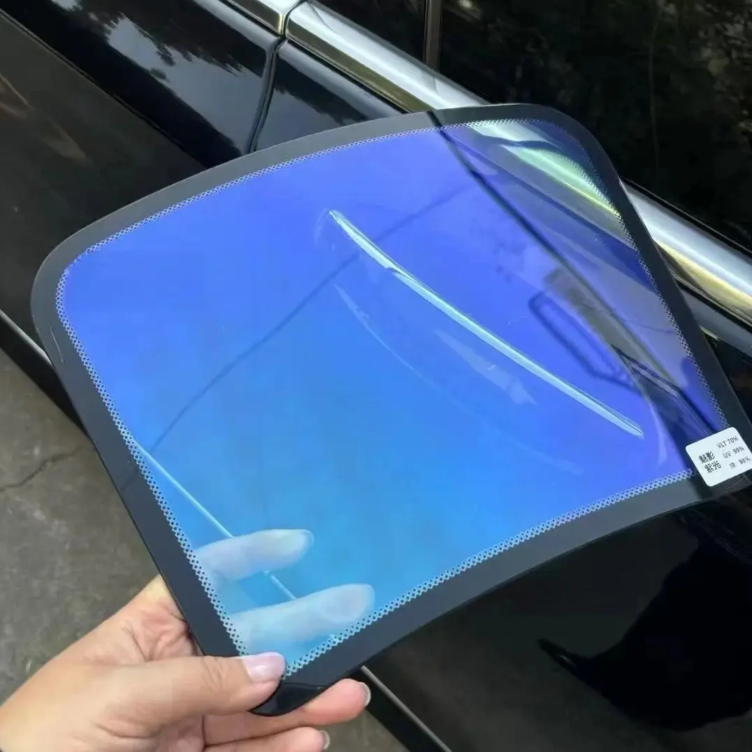 

VLT 60% синяя пленка-хамелеон, цвет окна автомобиля, стикер для стекла, солнечная декоративная защитная фольга