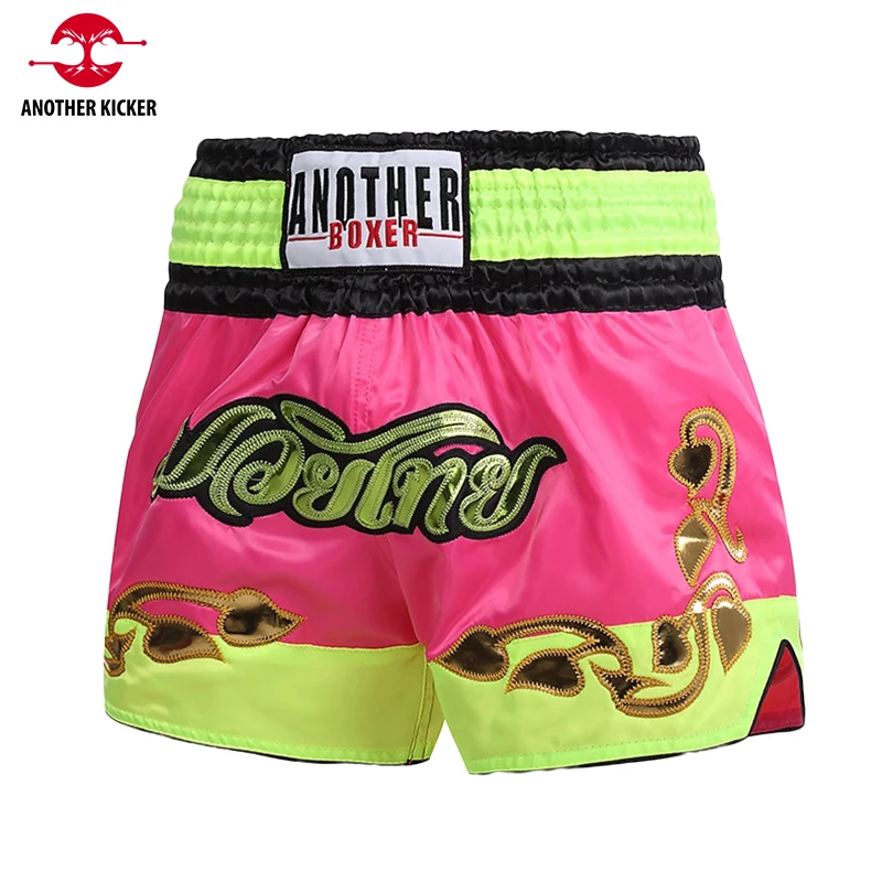 Boxing Shorts Women Muay Thai Shorts for Men Kids Stylish Satin Kickboxing Cage Fighting Pants Gym Martial Arts MMA Clothing