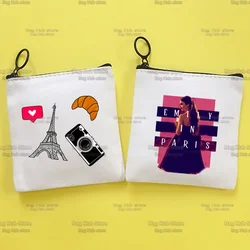 Emily In Paris Canvas Creative Small Coin Purse Funny Simple Key Coin Purse for Men and Women Fashion Style Cute Korean Trend