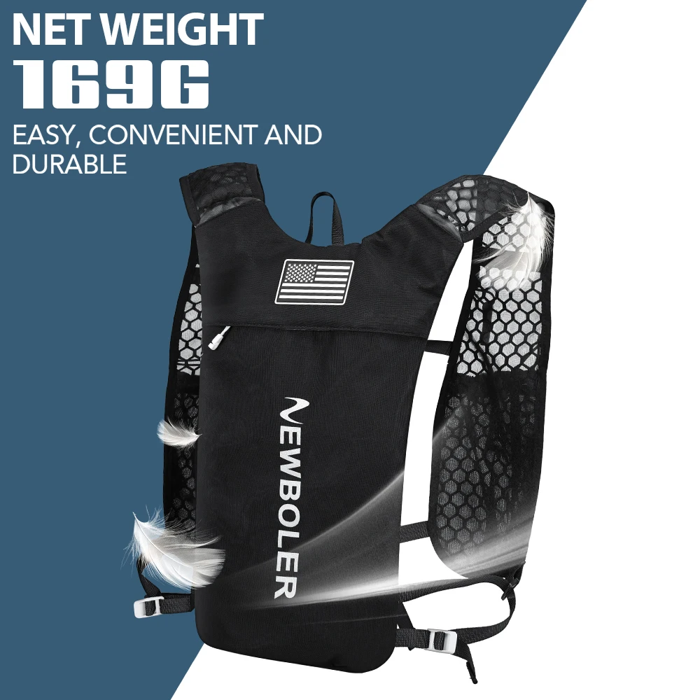 Picture 7: NEWBOLER Breathable Hydration Vest Trail Running Backpacks Lightweight Cycling Run Jogging Marathon Backpack Riding Climbing Bag