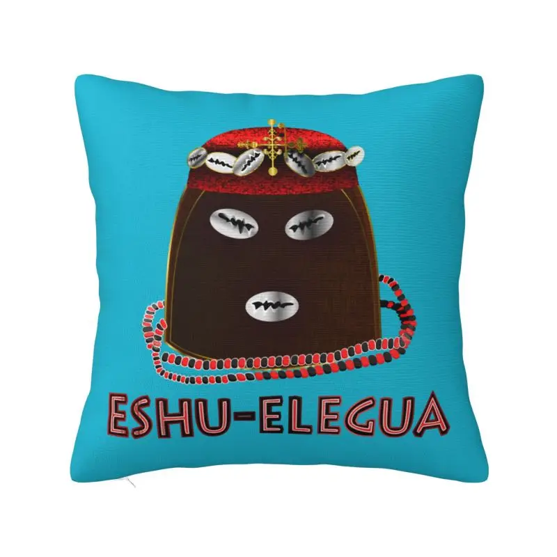 Eshu Elegua-funda de almohada decorativa para sala de estar, funda de cojines de lujo para sofá, asiento de coche, funda de almohada cuadrada de poliéster