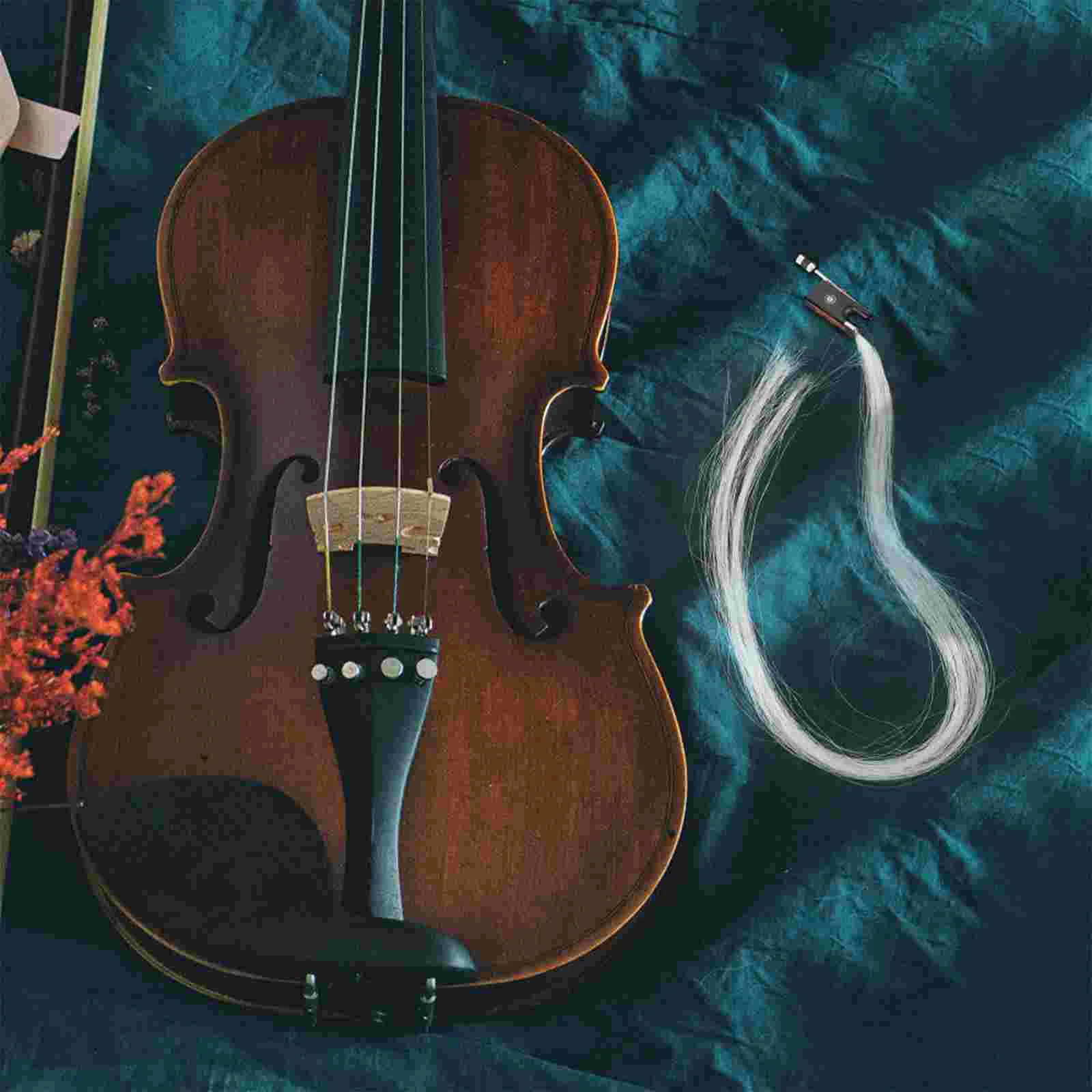

Violin Bow Ponytail Horse Replacement Hair for Instrument Accessories 77x28cm Supplies Natural Creative