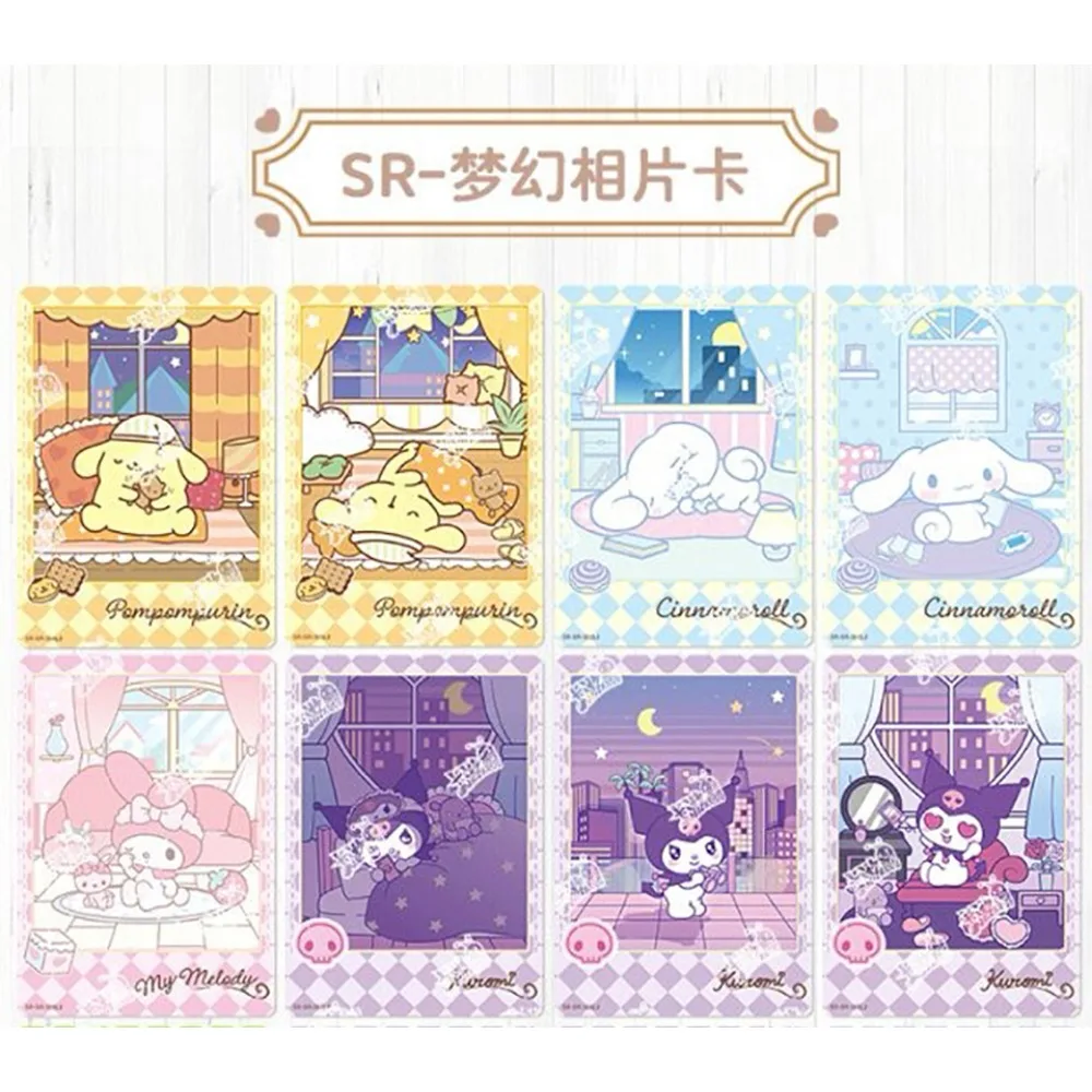 KAYOU Sanrio Kuromi Collection Cards Popular Anime Cute Lively Character Hello Kitty My Melody Photo Trading Cards Kid Toy Gift