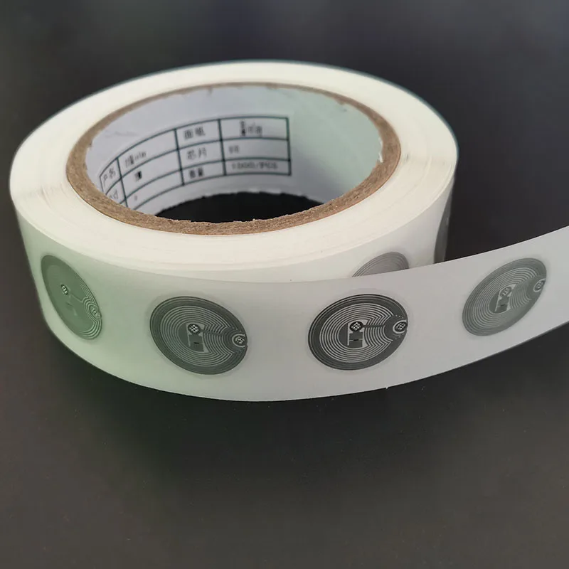 10pcs 25mm NFC 1K s50 F08 Tag Stickers Wet Inlay 13.56Mhz ISO14443A RFID Label Smart Keytag Card