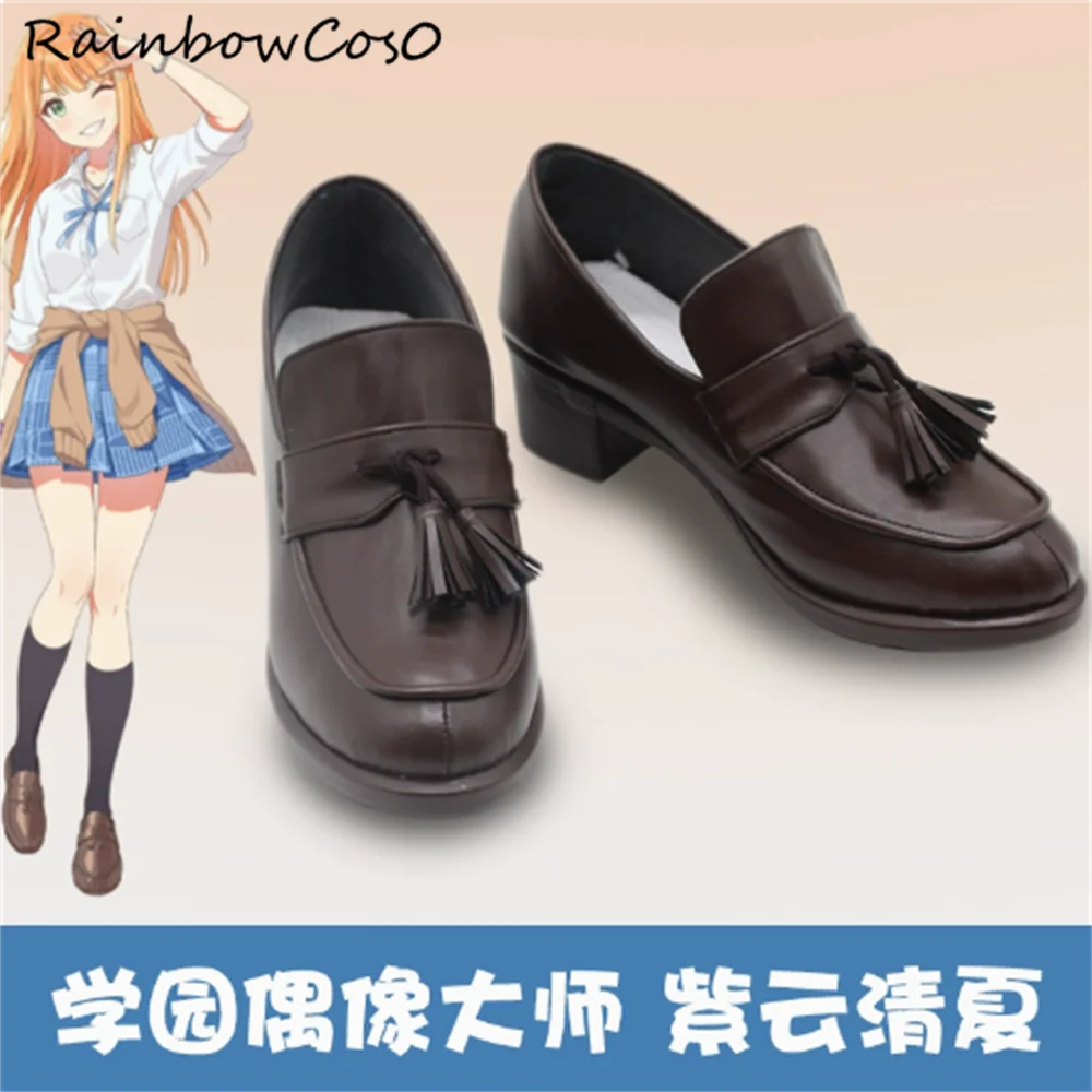 

Shiun Sumika Katsuragi Lilja Gakuen IDOLM @ STER Обувь для косплея Сапоги Игра Аниме Вечеринка Хэллоуин RainbowCos0 W4357
