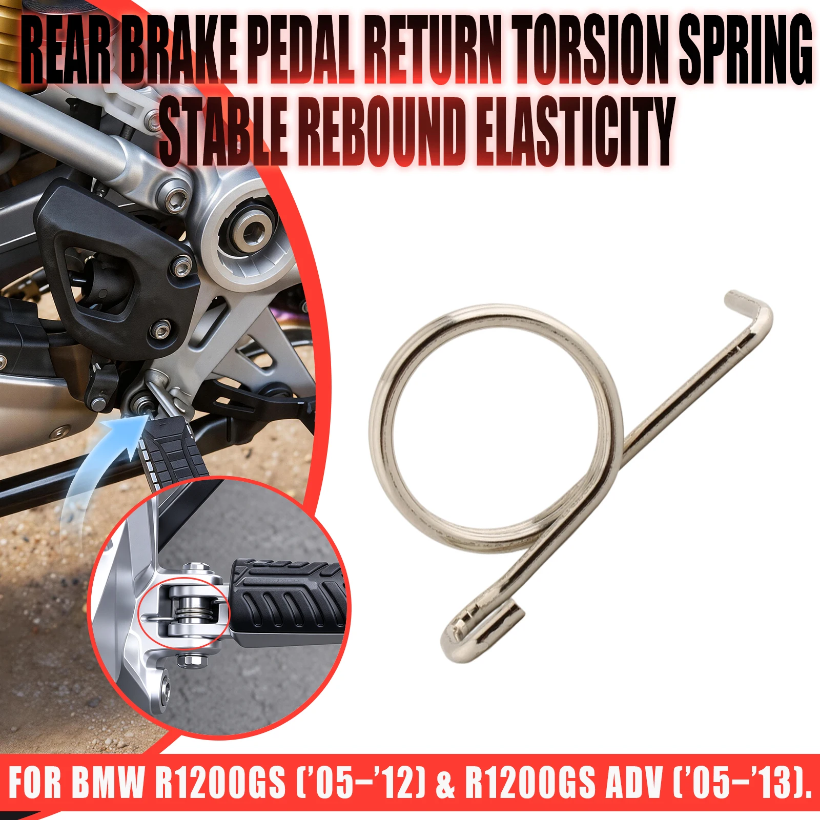 Motorcycle Rear Brake Pedal Return Spring Torsion OEM 35217653583 Foot Brake Lever Reset For R1200GS R1200GS ADV 2005-2013