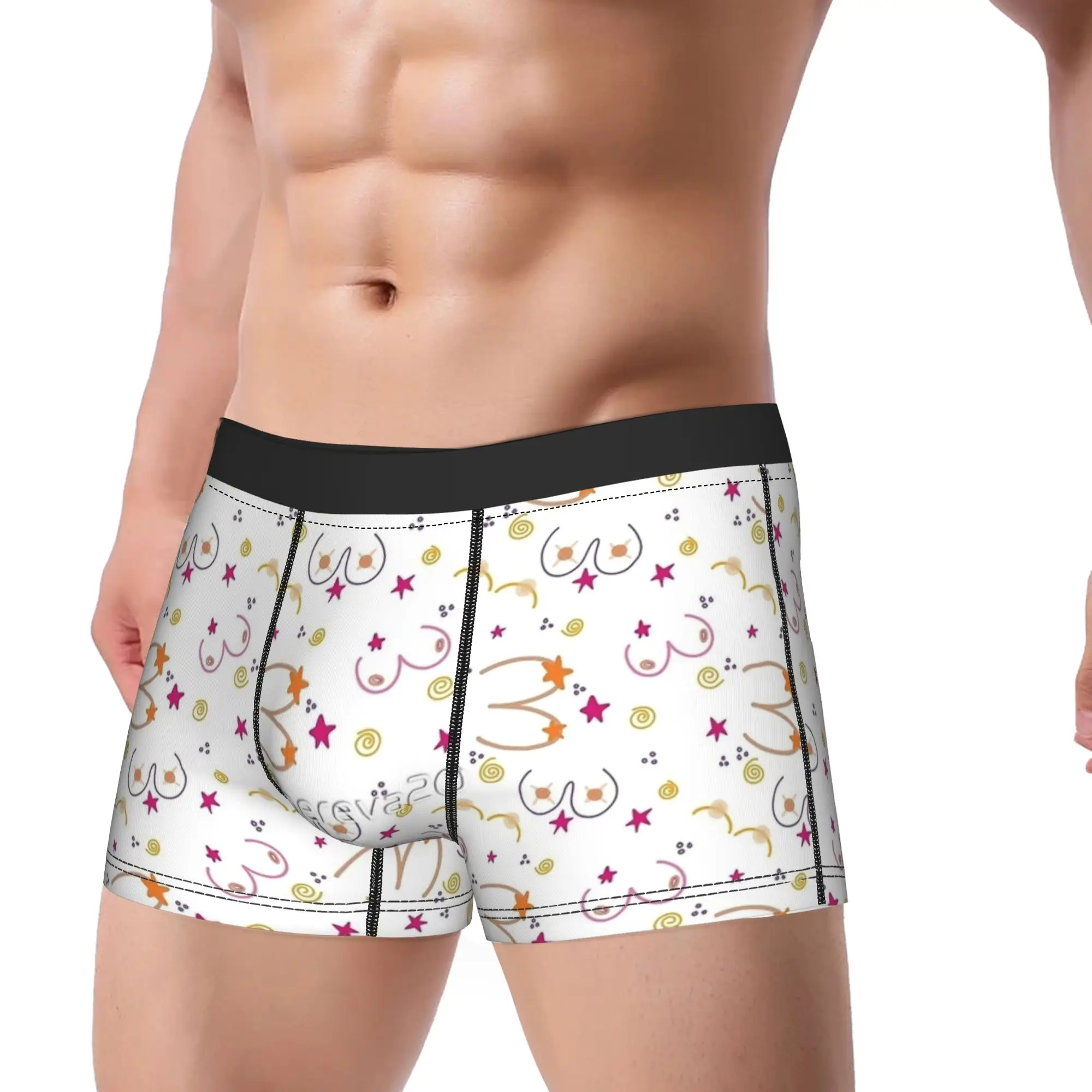 Boob Pattern Underwear  Printing Trunk Hot Sale Man Underpants Soft Trend Shorts Briefs Gift Idea