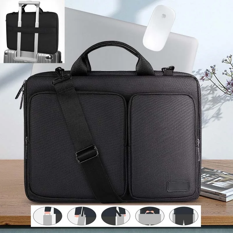 

for Honor MagicBook 16 Pro Laptop Bag Storage Pocket Shockproof Zip Pouch Notebook Carry Sleeve Shoulder Strap Briefcase