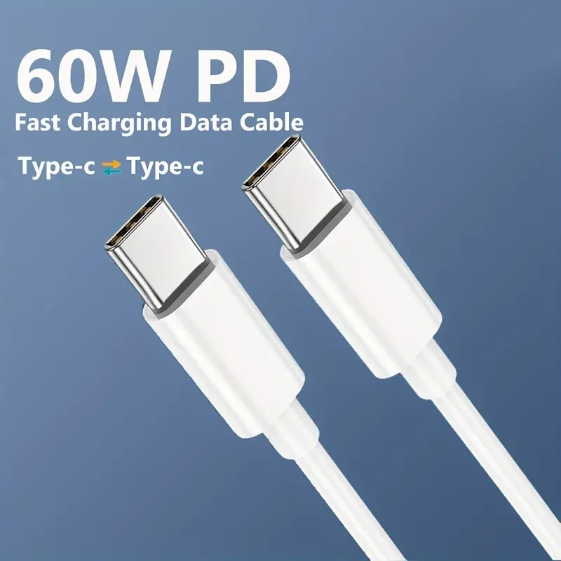 PD Type C to Type C Cable 60W Fast Charging Cable USB C To USB C Cable For iPad Pro Samsung MacBook Pro Xiaomi Charger USB Cable