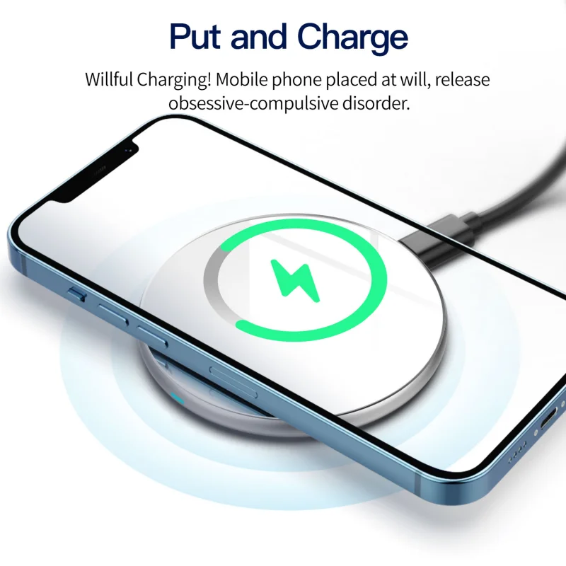 15W Wireless Charging Base for Phones Glass Surface Automatic Recognition Qi Certification Mobile Phone Charger for iPhone 16 ﻿