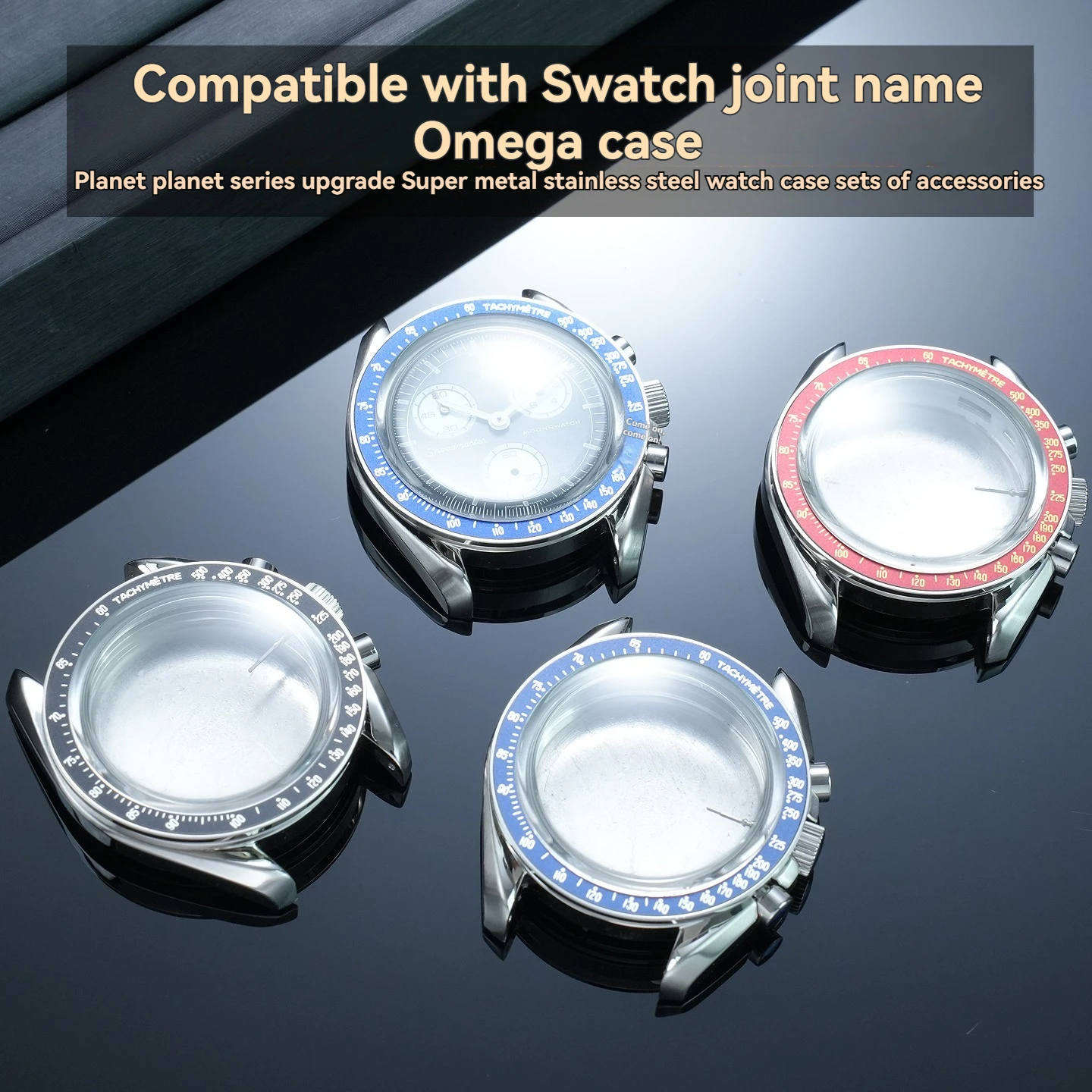 Watch Upgrade Accessory: Speedmaster-Style Stainless Steel Metal Case for the Swatch x Omega Planet Planet Series