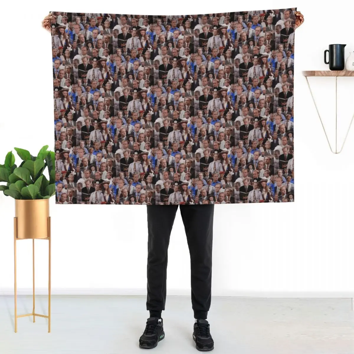 

Niles Crane Collage Throw Blanket Multi Use Warm Blanket for Living Room Bedroom