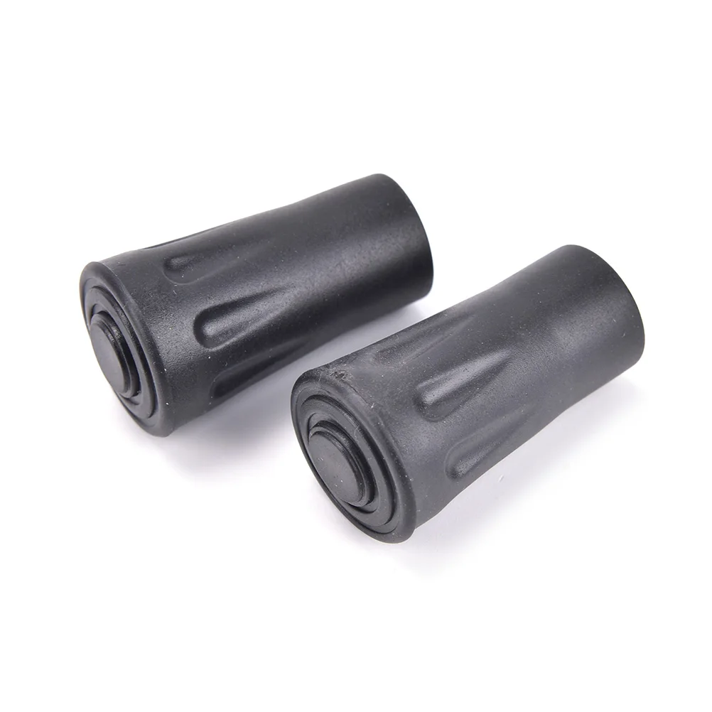 1/2Pcs Durable Walking Stick Non-slip Rubber Sleeve Cane Crutch Tips Pad Mountaineering Hiking Camping Walking Stick Accessories