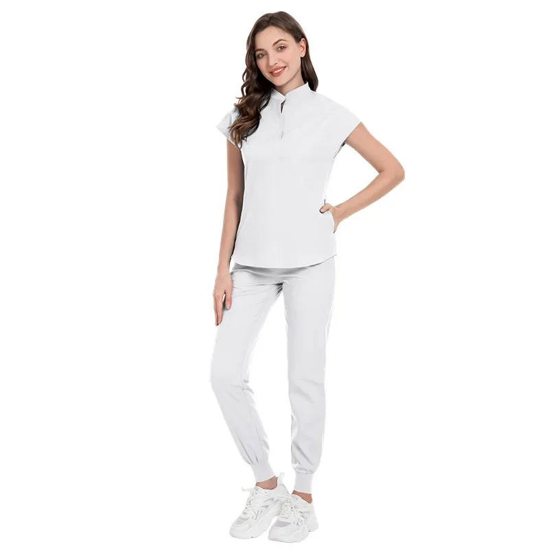 Heißer Verkauf Krankenschwester Scrubs Set Frauen Anti Falten Waschbar Weiche Krankenhaus Uniform Medizinische Peelings Frauen Scrubs Sets Medizinische Zubehör