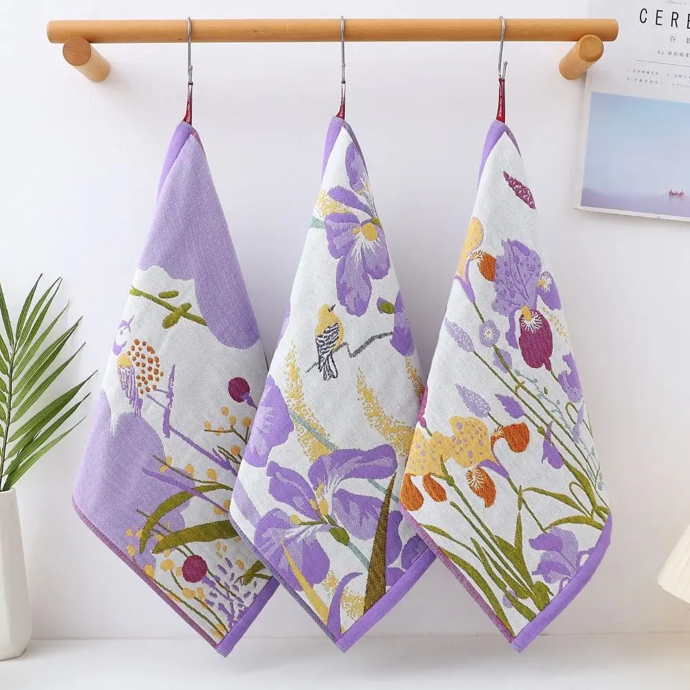 

New 34x40cm Large Hand Towel 4 Layer Cotton Gauze Quick Dry Pure Cotton Dish Cloth Decorative Kitchen Towel Home Restaurant