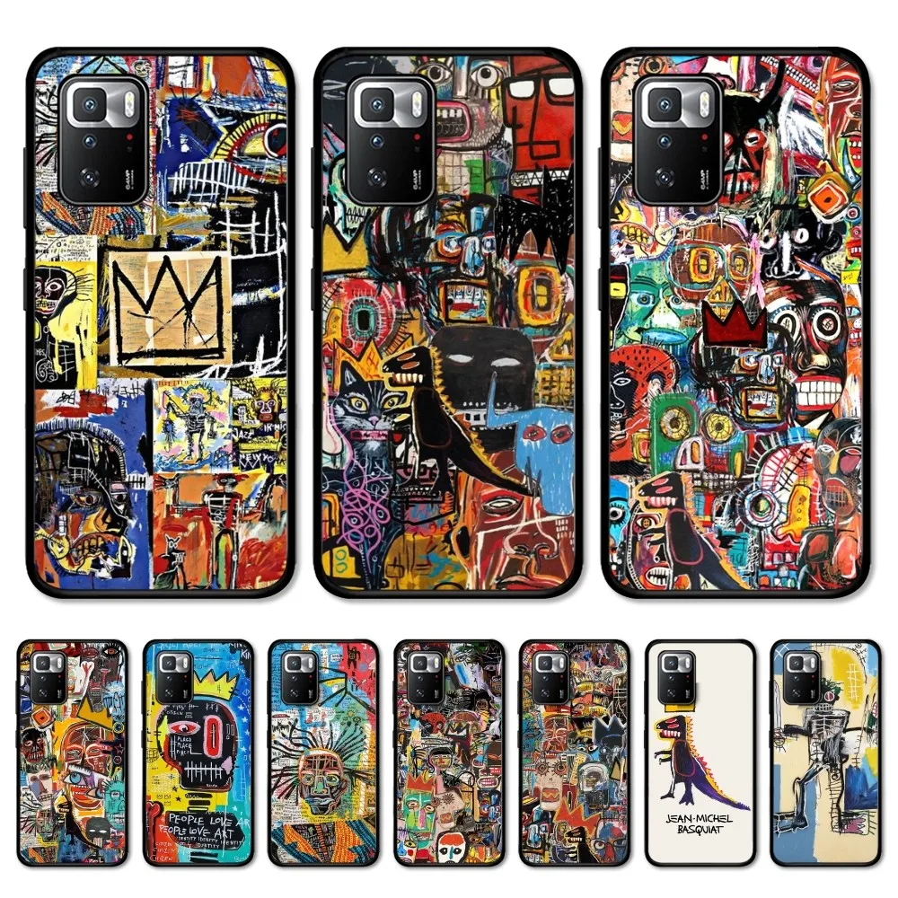 B-Basquiats Art Phone Case For Redmi Note 4 X 5 A 6 7 8 T 9 9S 10 11 11S 11Epro Poco M3 pro