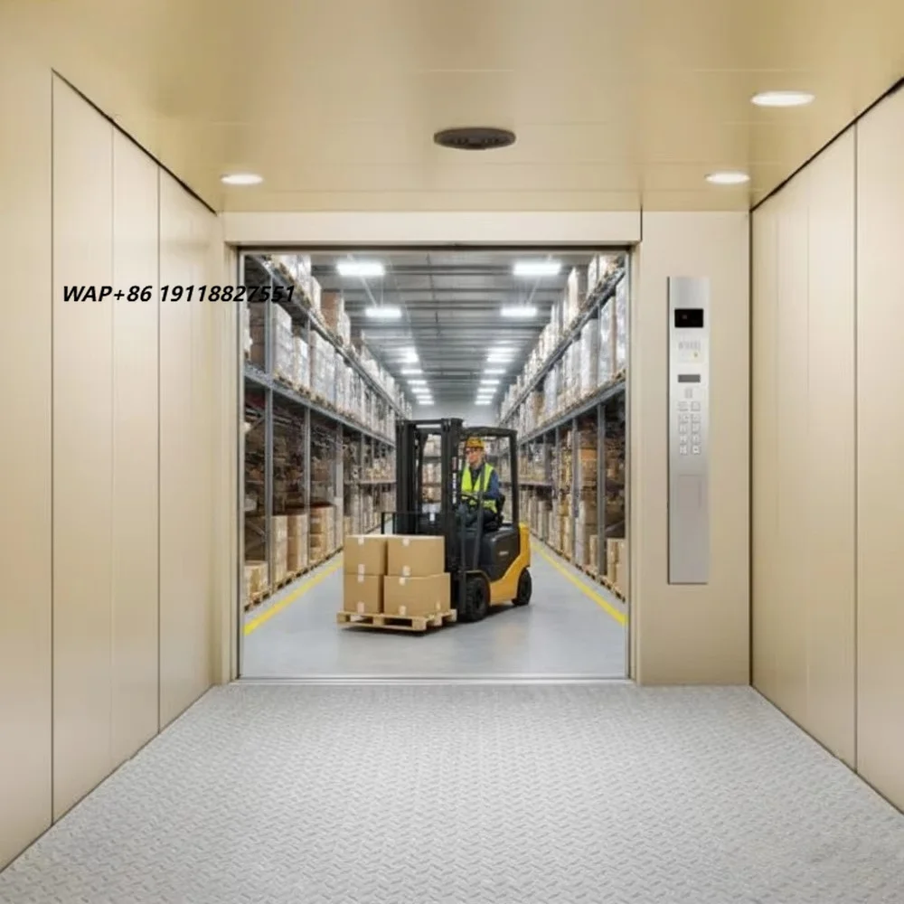 2300kg Industrial MRL Freight Elevator for Warehouse & Park Use AC Drive Modern Steel Car Remote Call Option Mid-rise Building