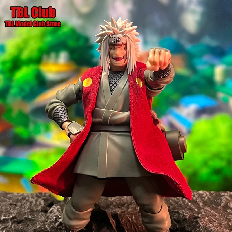 Ropa masculina a escala 1/12, chaleco rojo Hinokuni Konoha no Shinobi NARUTO Jiraiya Toad inmortal para soldado de figura de acción SHF de 6 pulgadas