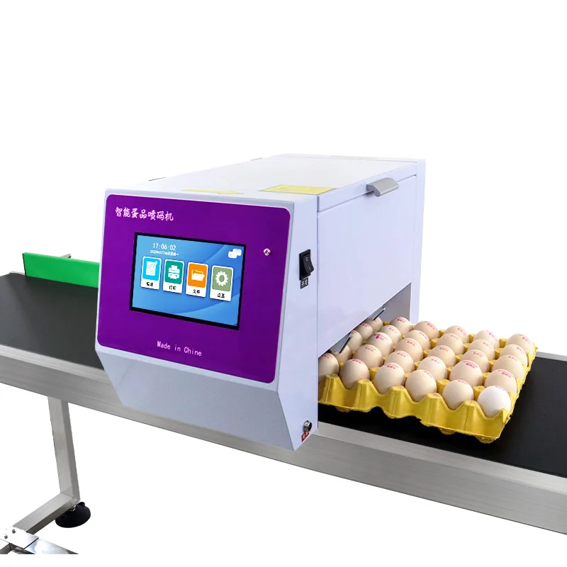 Egg Factory Durable 6 Heads Egg Printer Automatic Date Printer for Production Date Egg Printer Machine Stamp Expiry Code