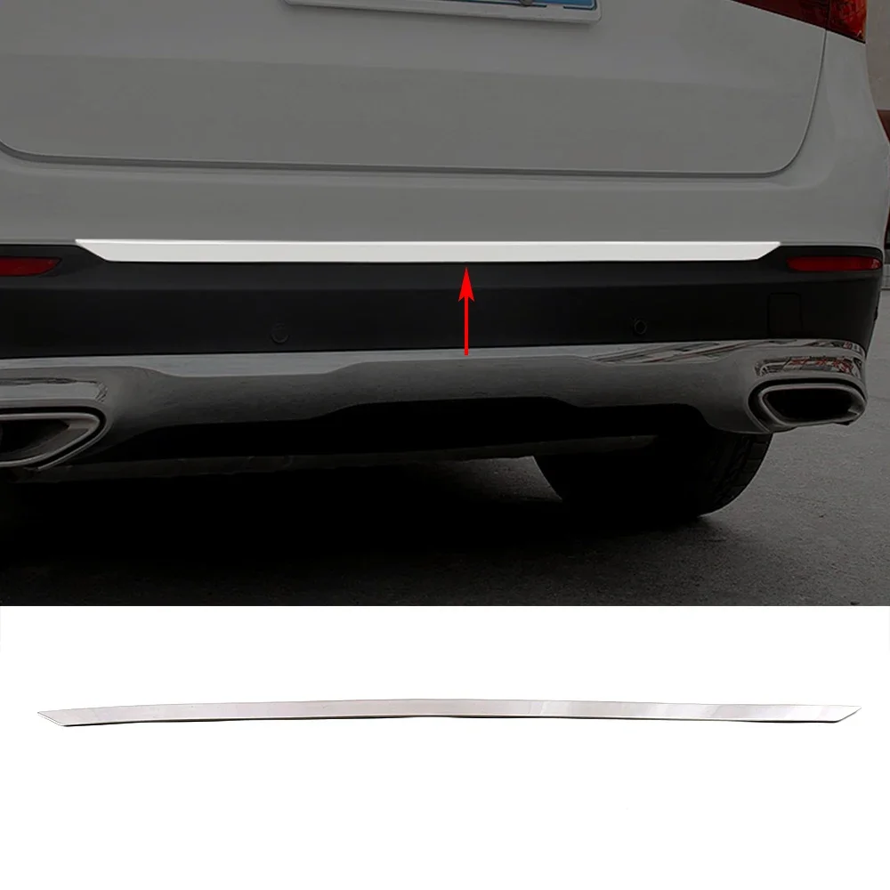 For Mercedes Benz GLC Class GLC220 250 300 350 X253 2015 2021 Car Rear Bumper Strip Garnish Decorate Trim Chrome Sequin Sticker