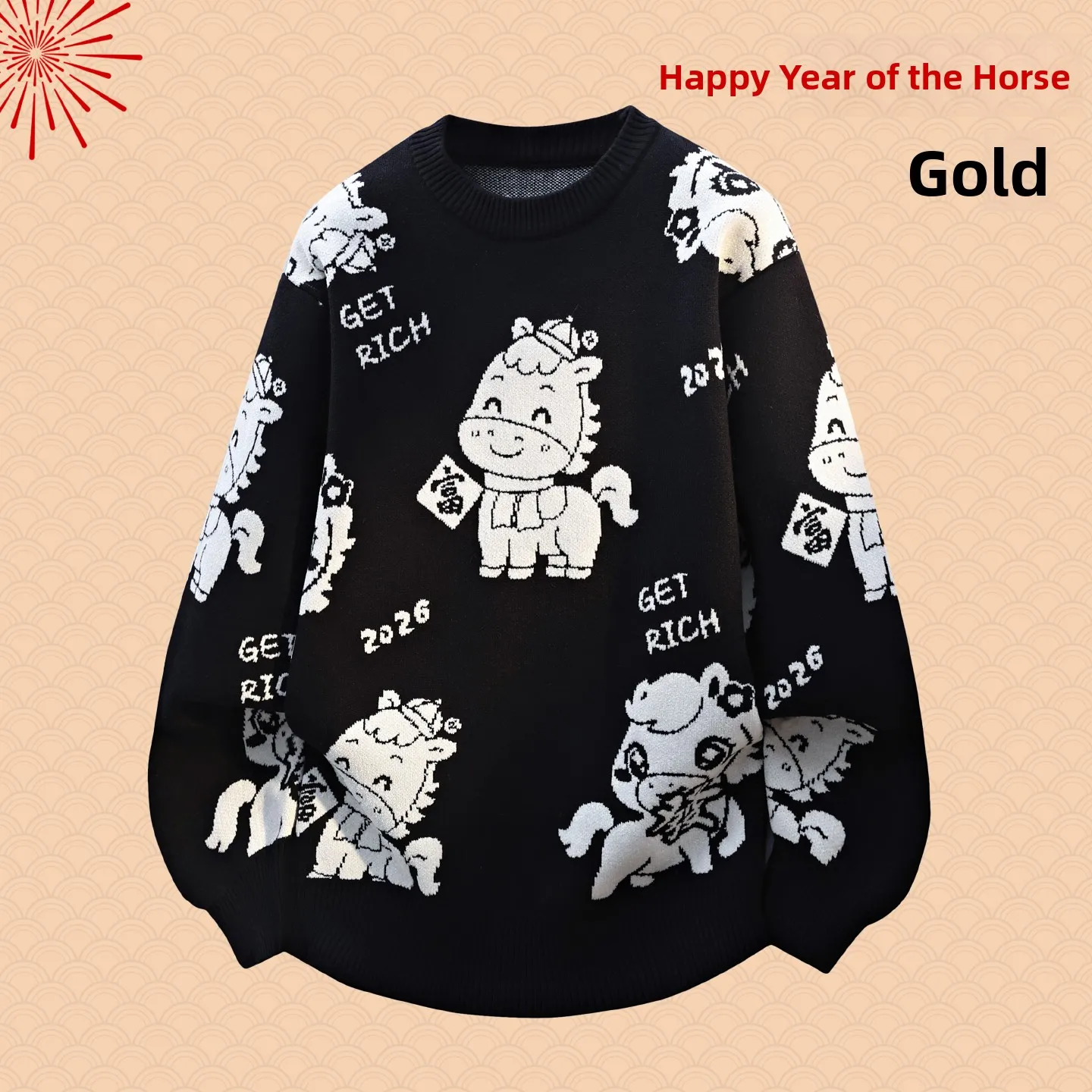 

Осенне-зимний утепленный вязаный свитер для мужчин с круглым вырезом, с мультяшной вышивкой, теплый пуловер, модный молодежный стиль