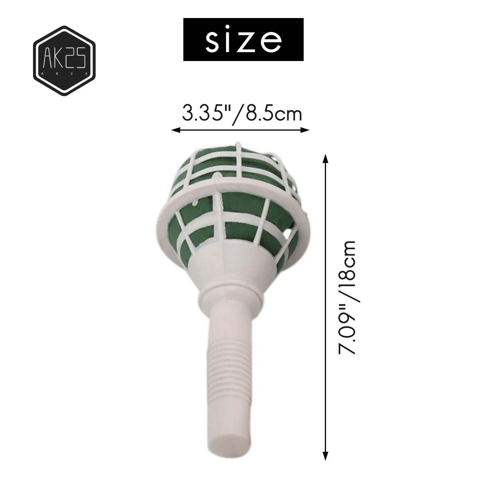 

AK25-6 Держатель свадебного букета с ручками и 6 белыми кружевными воротниками для цветов