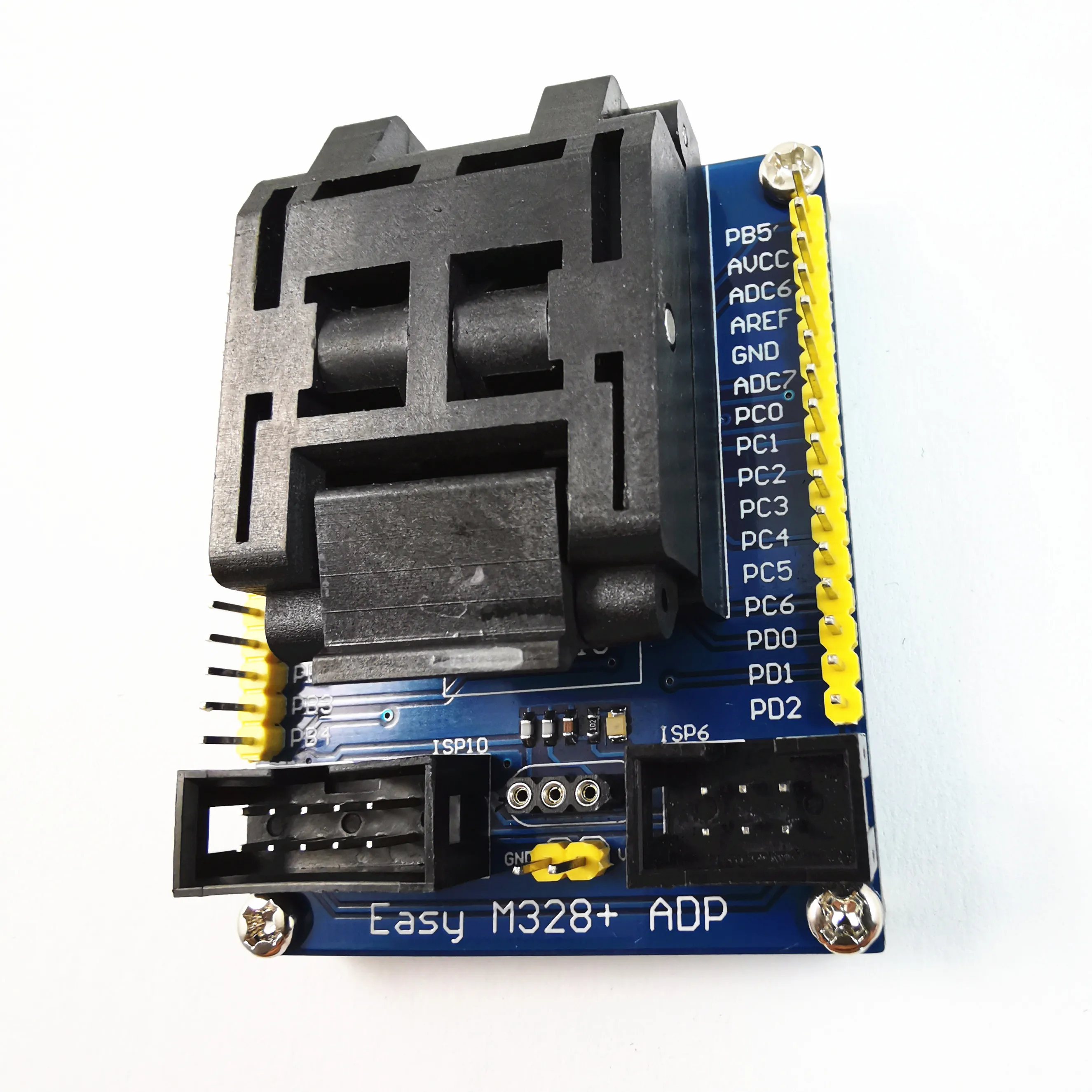 ATMEL AVR Chips ATMega8/48/88/168/328P Series LQFP32 a AVRISP 10P/6P adaptador de interfaz-Easy M328 + adaptador ADP