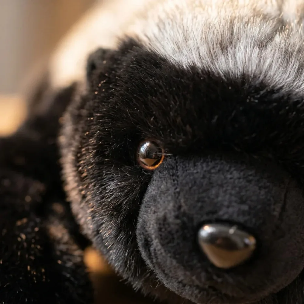 40/65/85cm Realistic Honey Badger Plush Toy Soft Chubby Animal Doll Prone Pose Throw Pillow Gift Home Decoration