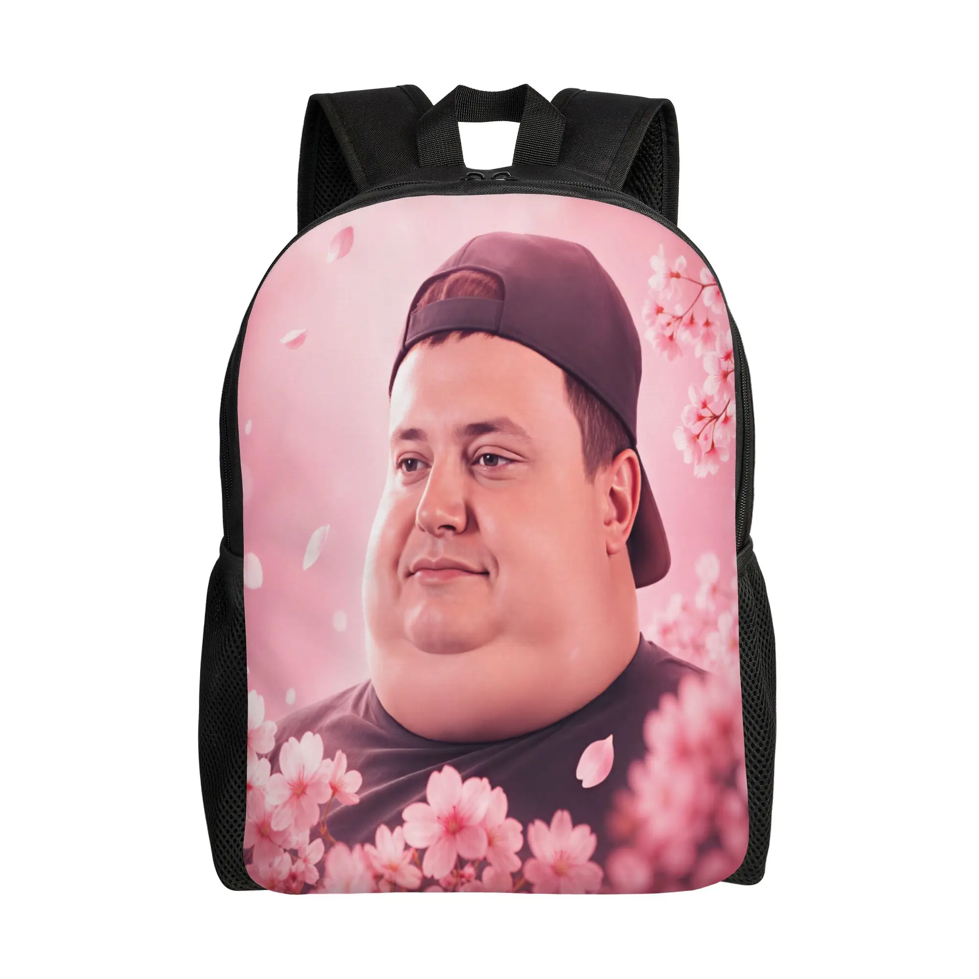 Mellstroy peach blossom Backpack  Male Polyester College Backpacks Large Modern School Bags Rucksack