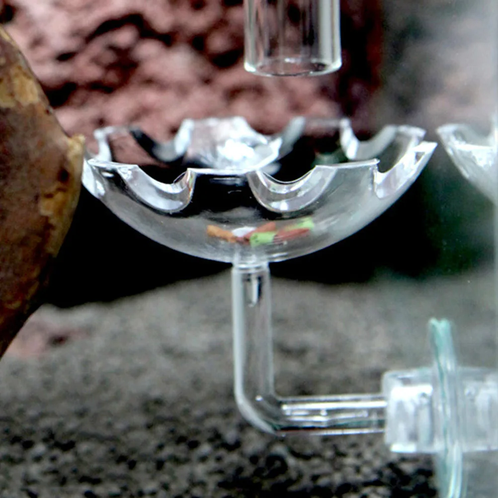 

Acrylic Transparent Shrimp Food Dish Floating Feeder Bowl Multiuse Fish Reptile Feeding Plate Shrimp Feed Dish