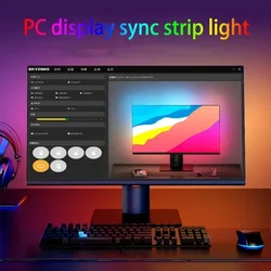 Pantalla de Monitor de ordenador, sincronización de Color, Control inteligente, tira de luz LED RGB, Color de ensueño, bricolaje, ambiente de juego de vacaciones, lámpara de decoración de Ramadán