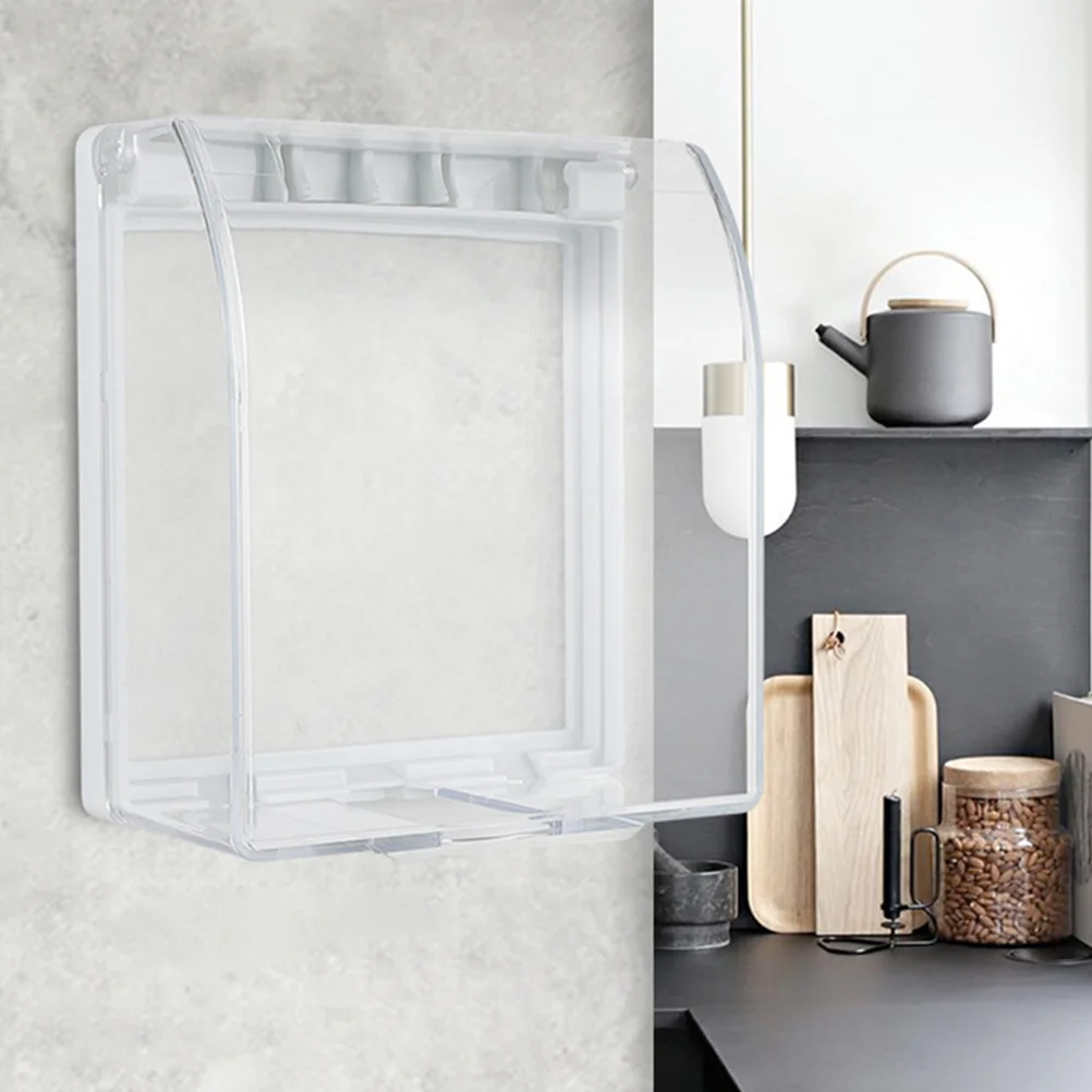 

2Pcs Waterproof Cover for Socket 86 Type Transparent Design Dust Moisture Protection Outlet Guard for Home Bathroom