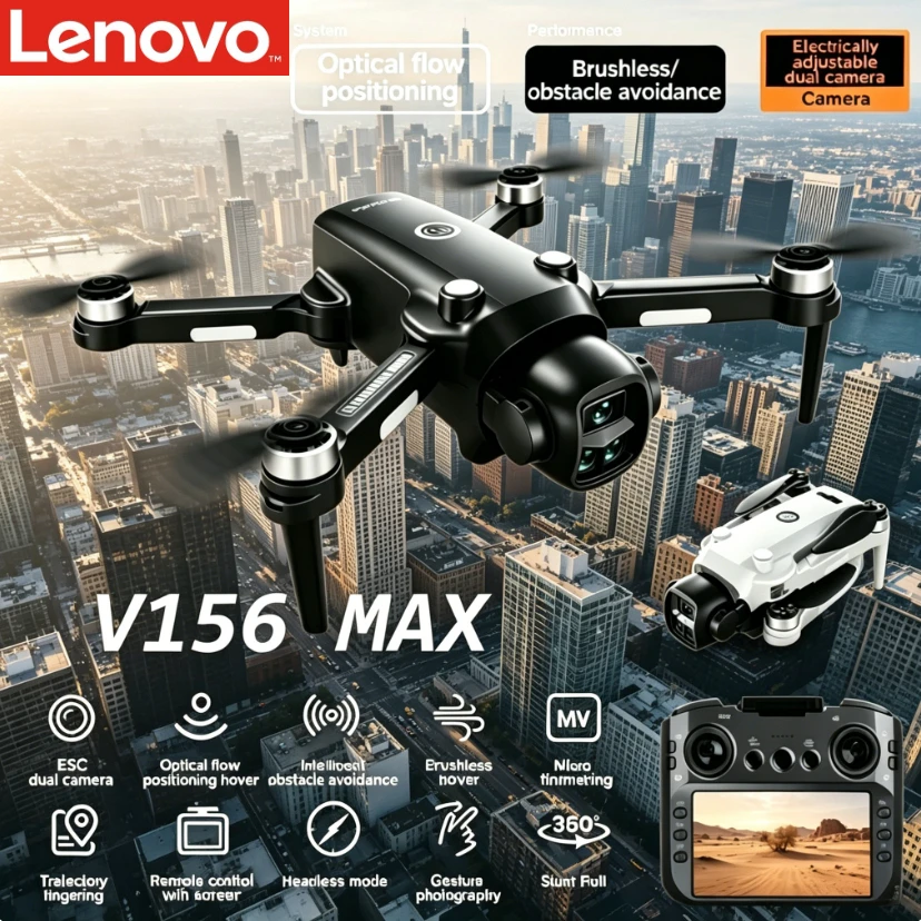 

Lenovo V156MAX GPS Drone 8K Professional Aerial Camera Screen Remote Obstacle Avoidance Foldable FPV Quadcopter